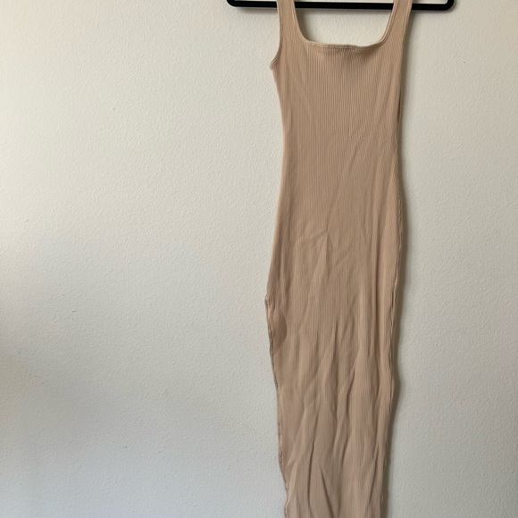 Tan Slit Maxi Dress - Picture 7 of 7